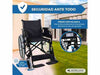 Sedia a rotelle 24 Nera Mod. Cattedrale in acciaio (max 100kg)