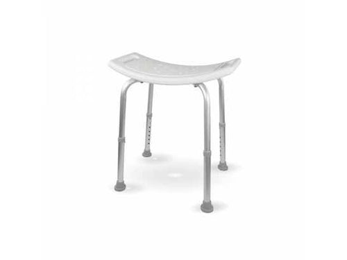 Sedia da bagno San Fermín in alluminio e PVC, regolabile, senza schienale