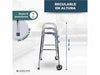 Rollator per anziani Mod. Capitel, 2 ruote, alluminio, finitura argento