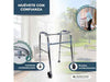 Rollator per anziani Mod. Capitel, 2 ruote, alluminio, finitura argento