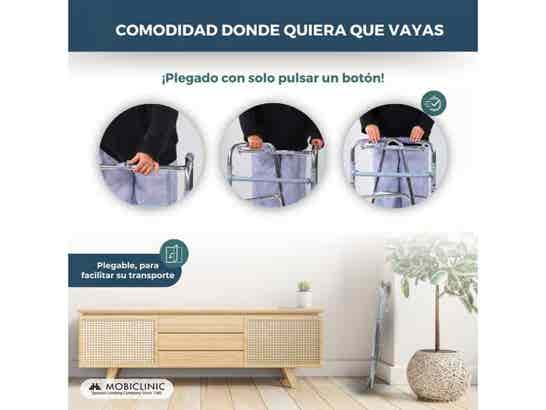 Rollator per anziani Mod. Capitel, 2 ruote, alluminio, finitura argento