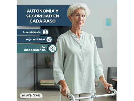 Rollator per anziani Mod. Capitel, 2 ruote, alluminio, finitura argento