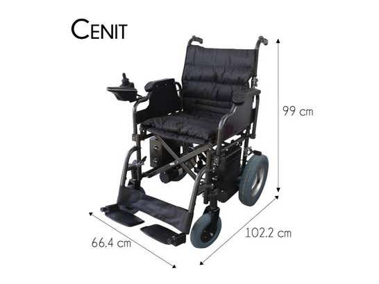 Sedia a rotelle elettrica pieghevole in acciaio nera Mod. Cenit