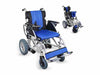 Sedia a rotelle elettrica in alluminio blu e nera Mod. LYRA