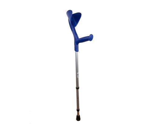 Stampolina Advance in alluminio regolabile in altezza, bastone da passeggio inglese, impugnatura ergonomica, blu