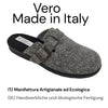 Le Valdostane, Fantastiche Pantofole Uomo Invernali da Casa, Calde e Imbottite, Ciabatte Inverno Antiscivolo con Pelo, Ciabatta da Camera Made in Italy, Fibbia Regolabile Comfort Unico