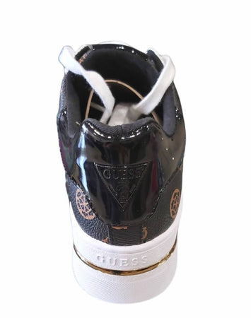 GUESS Sneakers casual donna sportiva fl8nelfal12 marroni brown 100% pelle