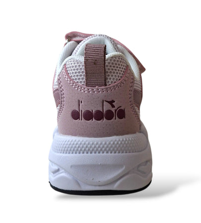 Scarpe sneakers Bambine e ragazze Diadora ALLEY 101.183107 rosa-bianco laccio elastico e velcro