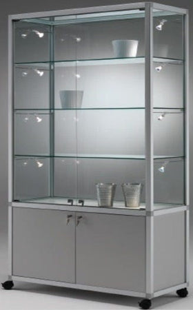 Vetrina da esposizione con mobile con ripiani regolabili per casa cm. 99,2x52,5x184,5h