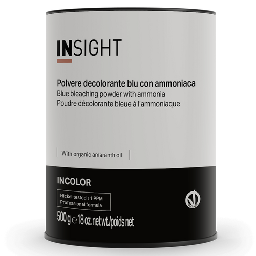 Polvere Decolorante Blu con Ammoniaca Insight – Schiaritura Professionale Anti Giallo, Dust Free, Neutralizza Riflessi Caldi, Uso Tecnico Salone