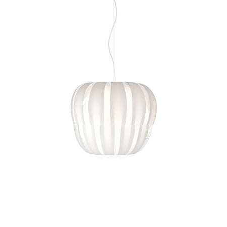 Sospensione Moderna 3 Luci Queen In Polilux Bianco D75 Made In Italy