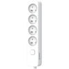 Multipresa - QUARX - 4 prese - Con interruttore, cavo 1,5 m