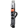 Multipresa - QUARX - 4 prese - Con 3 porte USB, cavo da 3 m