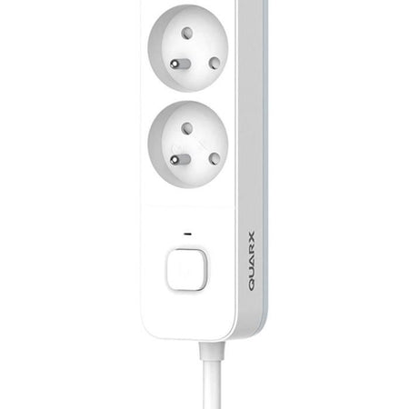 Multipresa - QUARX - 5 prese - Con cavo da 3 m, protezione bambini