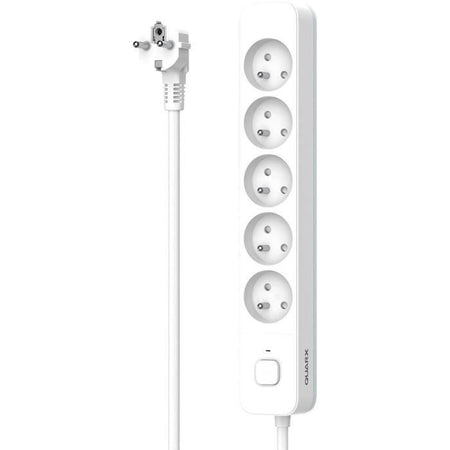 Multipresa - QUARX - 5 prese - Con cavo da 3 m, protezione bambini