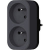 Biplite - QUARX - 2P 16A - Nero e grigio antracite, conforme NF