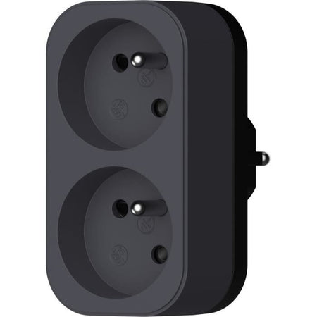 Biplite - QUARX - 2P 16A - Nero e grigio antracite, conforme NF