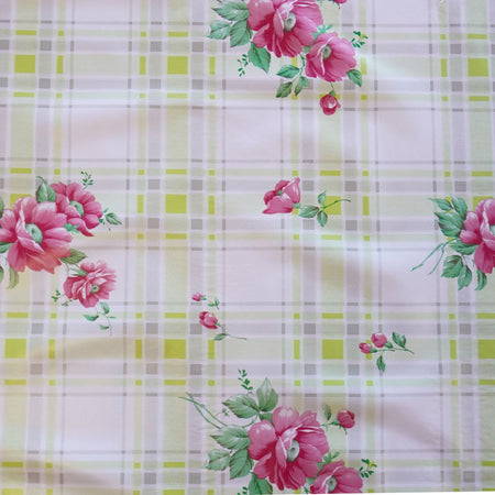 ***MEGA STOCK*** Rotolo da 20 metri (H140cm) di Tovaglia PVC telata cerata Per Casa, Sagre, Pizzerie QUADRI E FIORI ROSA