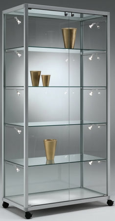 Vetrina espositiva da negozio abbigliamento con 4 piani regolabili cm. 79x42,5x184,5h