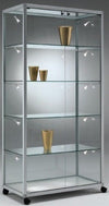 Vetrina espositiva da negozio abbigliamento con 4 piani regolabili cm. 79x42,5x184,5h