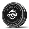 Cera Capelli Nera Crest Black Wax – Cera Modellante Riflessante Tenuta Media, Copre Capelli Grigi, Effetto Naturale Lucido Non Ungente