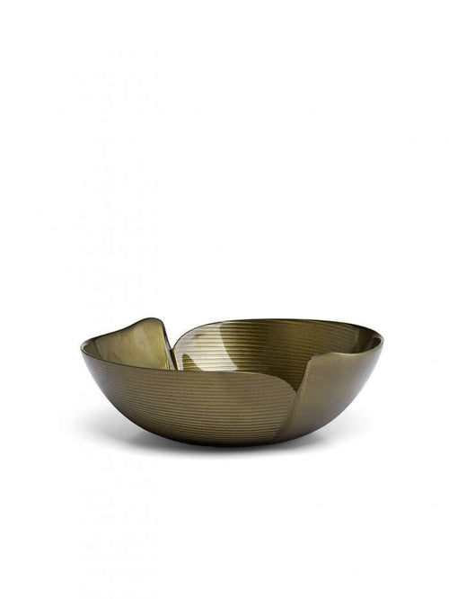 Centrotavola Evviva 5861 Bolo in vetro, diametro 28 cm, oggetto decorativo elegante e moderno per tavola, eventi o uso quotidiano.