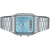 Orologio Casio unisex, AQ-230A-2A1, orologio per uomo e per donna, quadrante color turchese con doppio orario, analogico e digitale