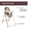 CHICCO Polly Armonia Seggiolone Evolutivo Pappa per Bambini da 0 Mesi a 40 kg, Seggiolone Reclinabile a Sdraietta con Altezza e Poggiapiedi Regolabili, 4 Ruote, Chiusura Compatta, grigio scuro, colore SCANDINAVIAN