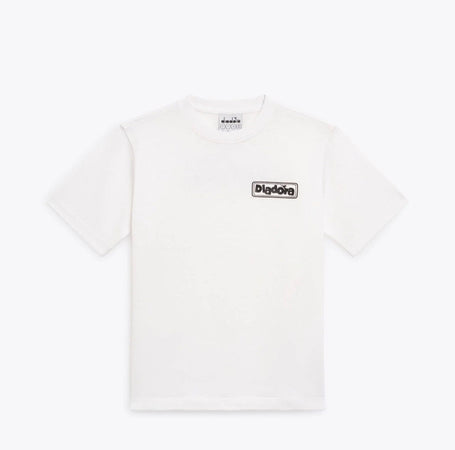 T-shirt Diadora Bambino Bianca con Logo - Collezione PE2026