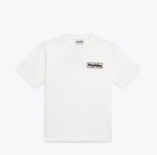 T-shirt Diadora Bambino Bianca con Logo - Collezione PE2026