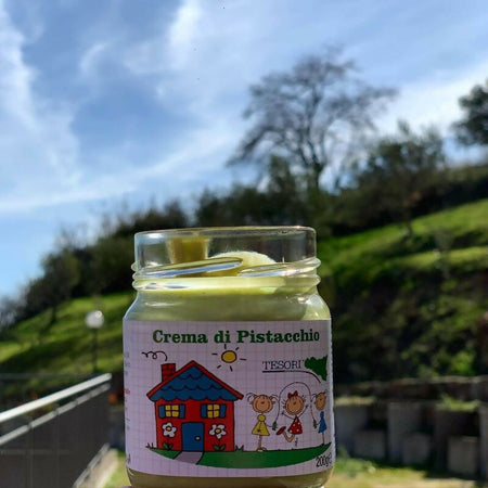 Panettone Artigianale Siciliano Pandorato 1kg Con Crema Di Pistacchio 200g Artigianale Made in Italy