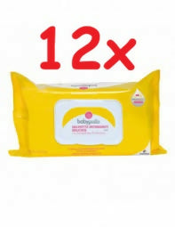 BABYGELLA Salviettine Detergenti delicate ed emollienti a base di Salvia e Camomilla - a pH fisiologico - 12 pacchi da 72 salviettine - 864 salviettine