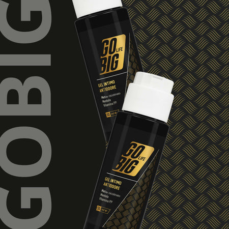 Gobig life gel intimo antiodore uomo con mentolo e vitamina pp | elimina cattivi odori, freschezza naturale, 100% ingredienti naturali | igiene intima maschile - protezione quotidiana