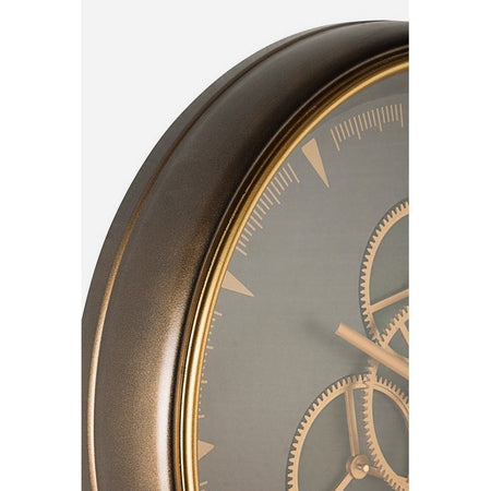 Orologio da parete "Engrenage" con ingranaggi in movimento Ø 50 cm