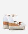Alviero Martini 1° Classe Donna Sandali in eco nappa con zeppa in corda