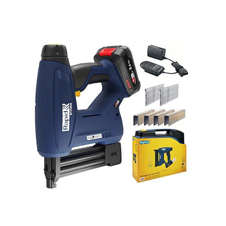 Cucitrice a batteria 18V per 606/12-25mm - 8/15-25mm - RAPID - BTX606 - Valigetta + batteria 2,5Ah + caricabatteria