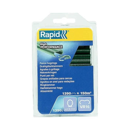 Graffette a rete - RAPID - VR16 Verde - Blister 1390