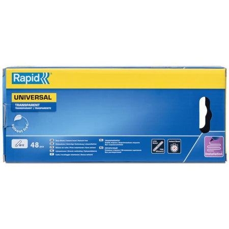 Colla - RAPIDA - 12 mm x 48 stick - Trasparente - Alta fluidità - Tempo di presa 15 sec