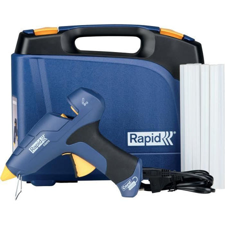 RAPID - Pistola per colla CG270 - Scatola removibile + colla 10 stick