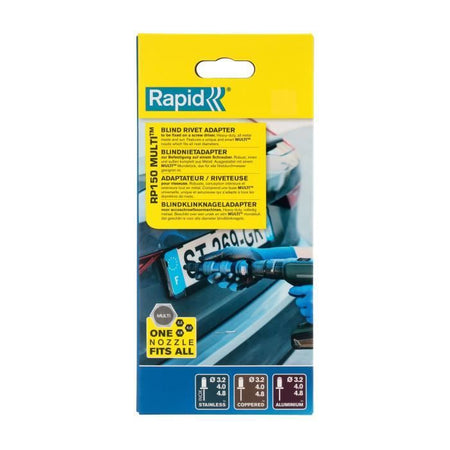Adattatore per rivetti - RAPID - RP150 MULTI - Alluminio e acciaio inox per cacciavite - Scatola