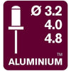 Adattatore per rivetti - RAPID - RP150 MULTI - Alluminio e acciaio inox per cacciavite - Scatola
