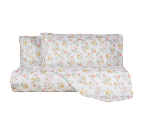 Parure Copripiumino in Raso di puro cotone Romance Pesca