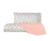 Parure Copripiumino in Raso di puro cotone Romance Pesca / Rosa - Vanita di raso