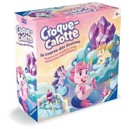 Croque Carrot Unicorn, Gioco da tavolo basato su Croque Carotte, Divertente gioco da corsa, dai 4 anni, 22798, Ravensburger