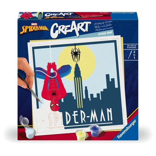 CreArt 20x20 cm Spider Man, Tempo libero creativo, 23891, Ravensburger