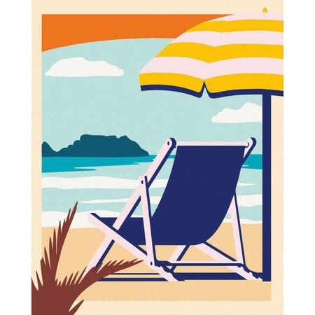 CreArt 24x30 cm Relájate en la playa, Adulto, Pintar por números, 23897, Ravensburger