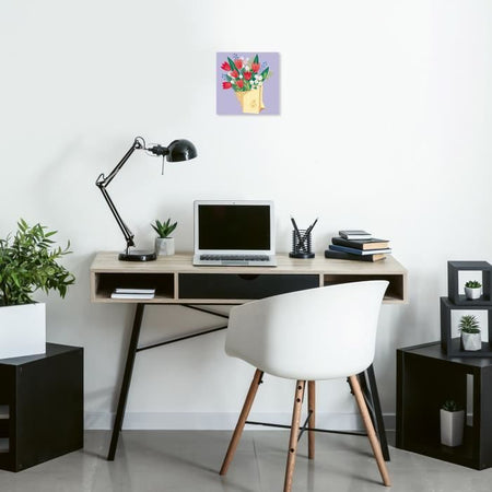 CreArt 20x20 cm Bouquet di tulipani, Tempo libero creativo, Adulto, Dipingi con i numeri, 25518, Ravensburger