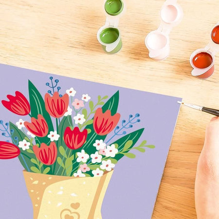 Ramo de tulipanes CreArt 20x20 cm, Ocio creativo, Adulto, Pintar por números, 25518, Ravensburger