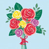 CreArt 20x20 cm Bouquet di rose, Tempo libero creativo, Adulto, Dipingi con i numeri, 25520, Ravensburger
