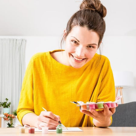 CreArt 20x20 cm Bouquet di rose, Tempo libero creativo, Adulto, Dipingi con i numeri, 25520, Ravensburger